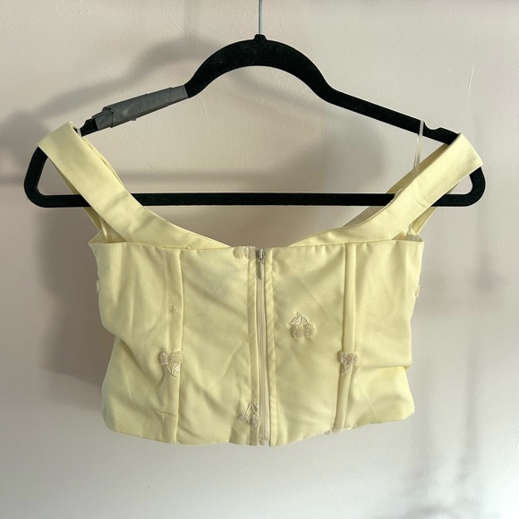 Nasty Gal cherry embroidered crop top - Picture 3 of 16